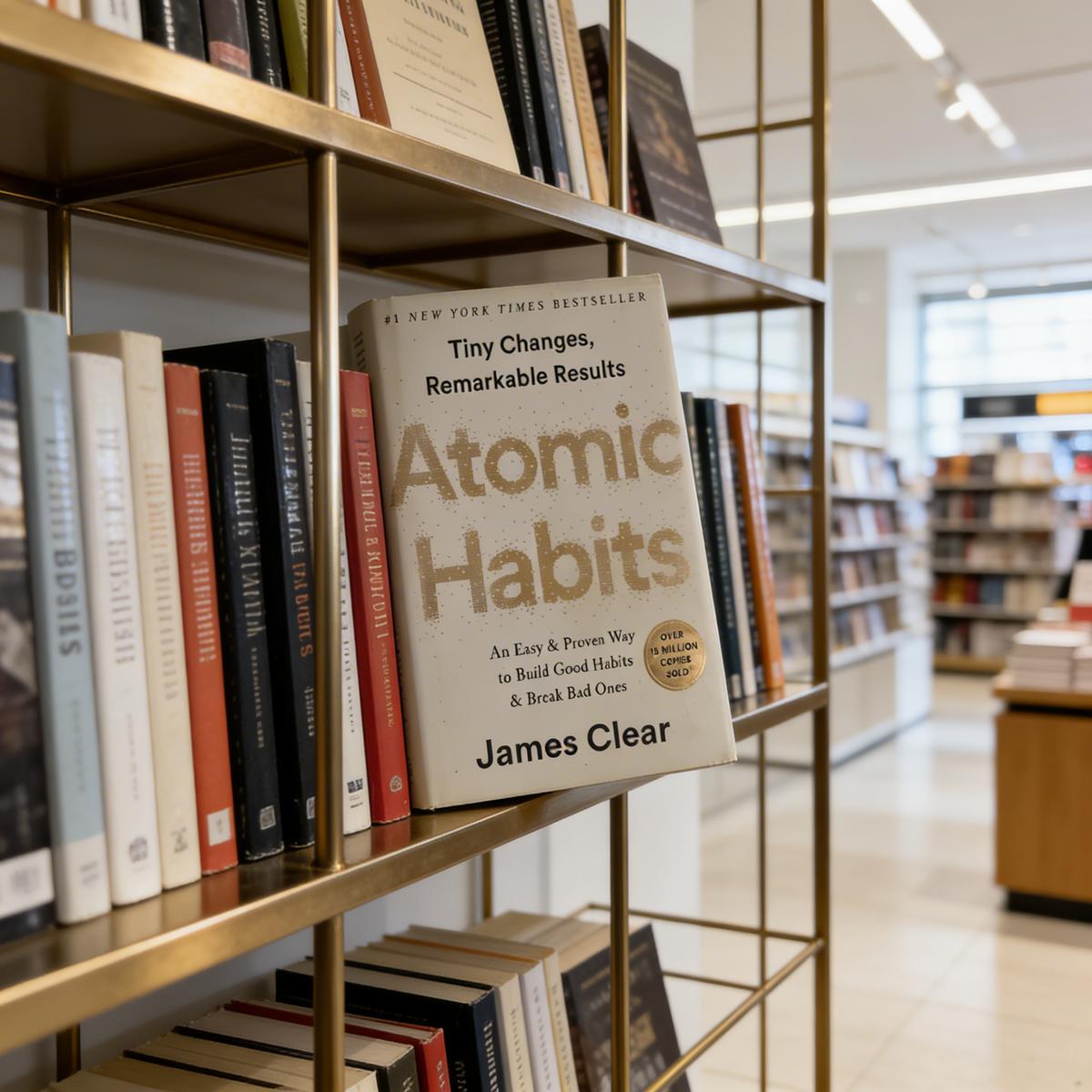 Book stack with lifestyle styling