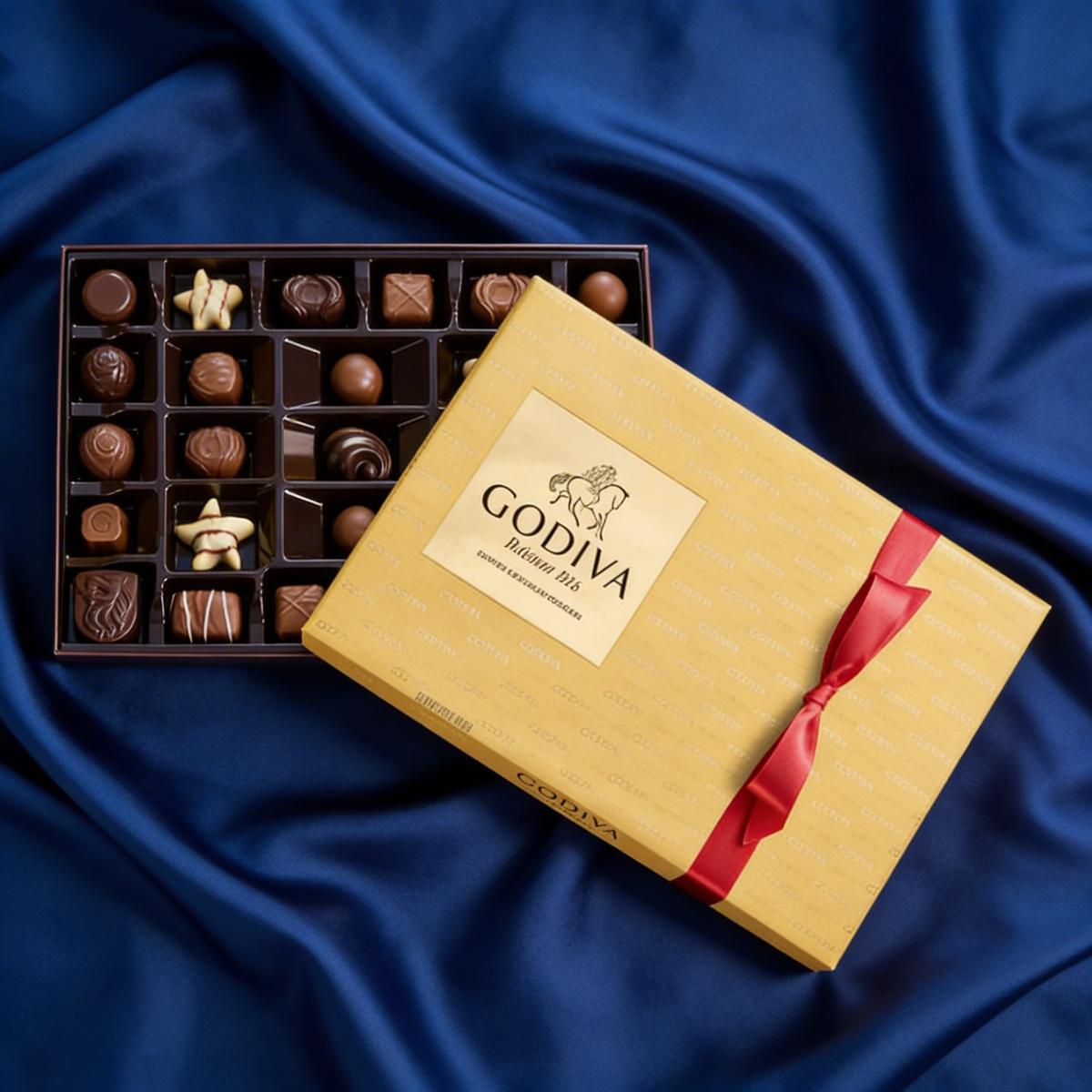 Artisan chocolates on elegant dark surface