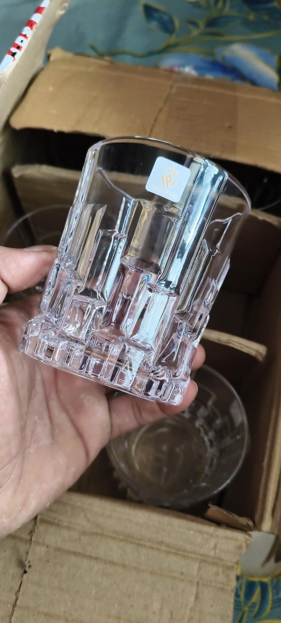 Glassware product before AI enhancement example 2